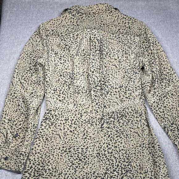 Rag & Bone 100% Silk Karen Wrap Dress Women's 8 Olive Leopard Print NWT - Picture 10 of 15